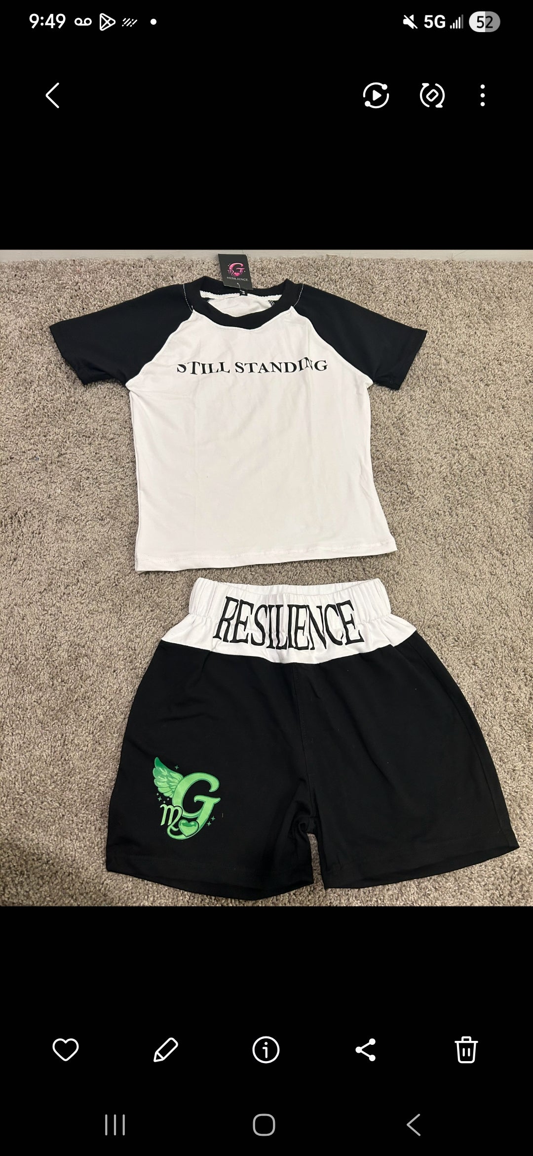 Tshirt & shorts black set ... large ...